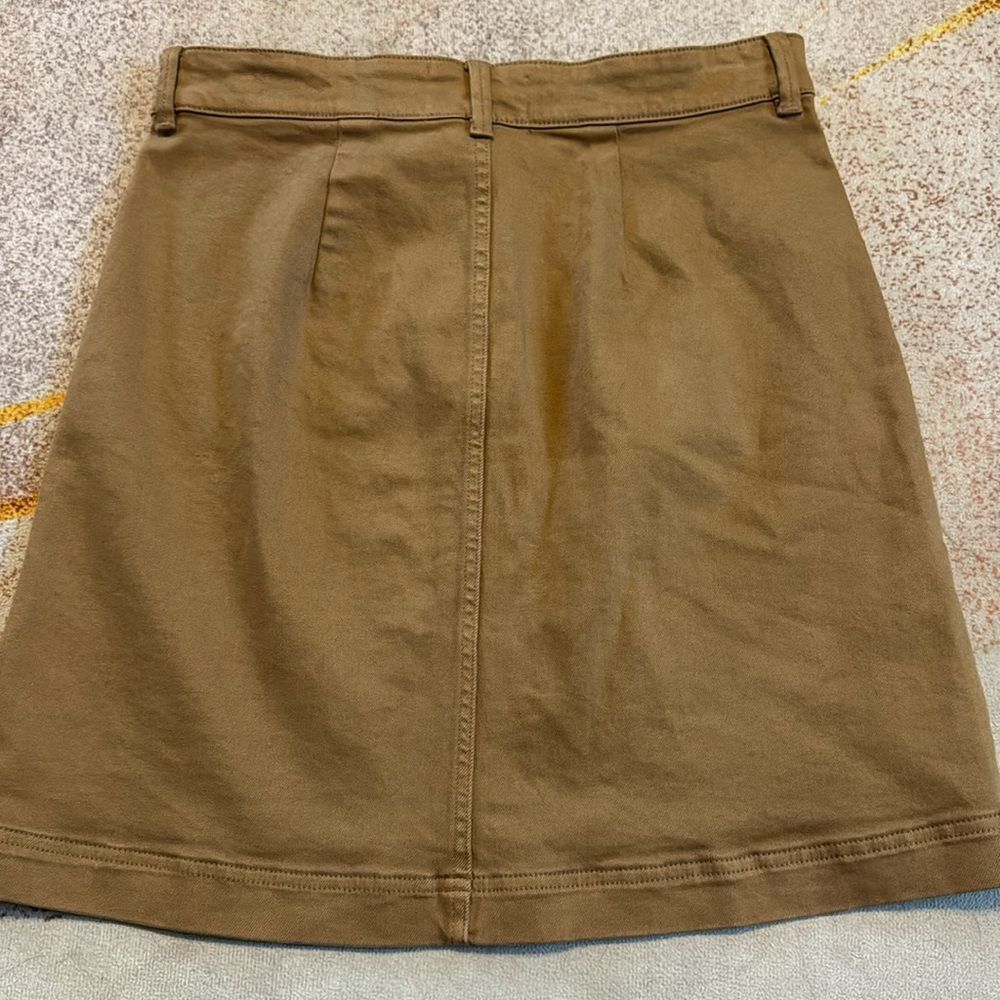 Everlane The Patch Pocket Denim skirt brown size Size 8 - Picture 4 of 5